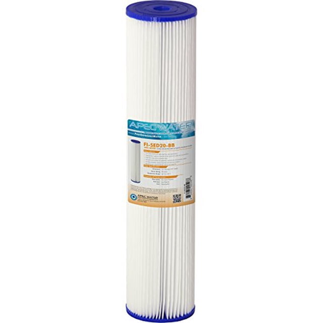 APEC Water Systems 20" Whole House Sediment Replacement Filter Reusable and Pleated (FI-SED20-BB)