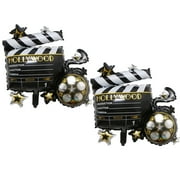 BoningNEW 2 Pcs CORNET Cine Camera Mylar Foil Balloons Balloons for Birthday Party Wedding Baby Shower Photography Theme Party Hollywood-themed Party Carnival Theme Party Decorations Supplies