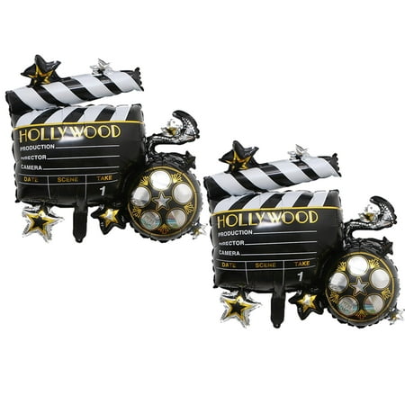BoningNEW 2 Pcs CORNET Cine Camera Mylar Foil Balloons Balloons for Birthday Party Wedding Baby Shower Photography Theme Party Hollywood-themed Party Carnival Theme Party Decorations Supplies