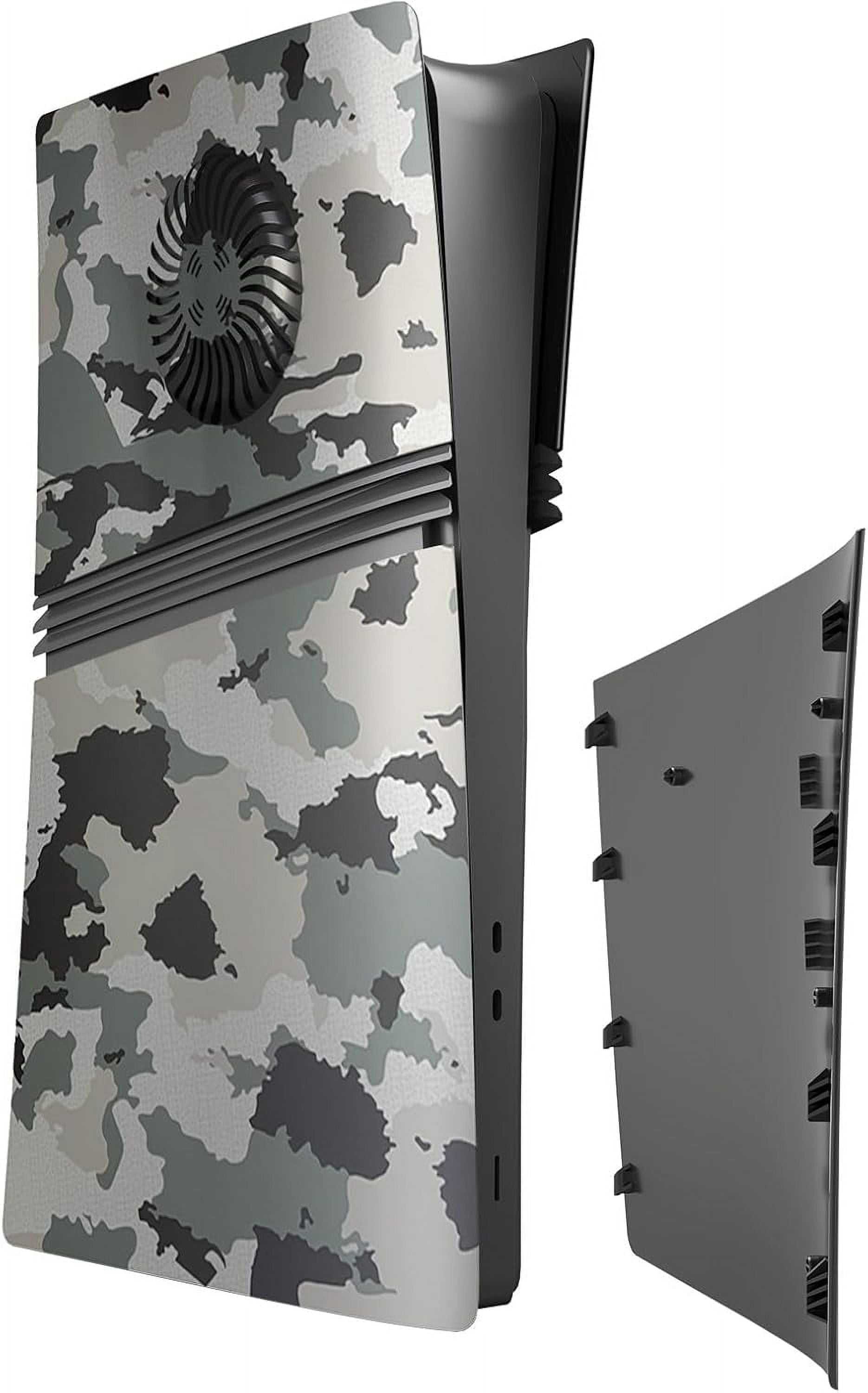 Replacement Plates Cover for PS5 PRO Digital Console Ventilated Version Housing Faceplate for PS5 PRO Optical Drive Camouflage Color Protective Shell (Digital Version)