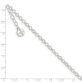 thumbnail image 3 of Auriga Fine Jewelry 925 Sterling Silver Four Leaf Clover Anklet 9inch for Women, 3 of 4