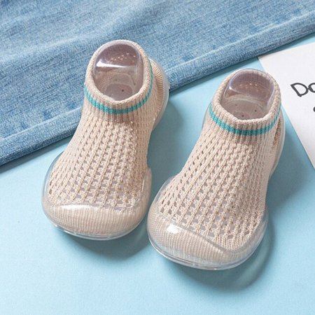 

QWZNDZGR Newborn Baby Boys Girls Socks Shoes Unisex Non-slip Floor First Walkers Kids Soft Rubber Sole Infant Toddler Solid Color shoes
