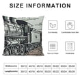 thumbnail image 5 of YINGXI Throw Pillow , Old in Country Wooden Wagons , Decorative Pillow Case,White and Black 18x18in, 5 of 5