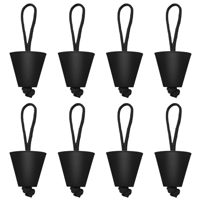 6PCS8PCS Universal Kayak Scupper Kit Silicone Scupper Plugs Drain Holes Stopper Bung with Lanyard