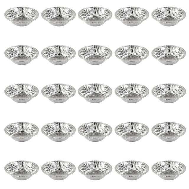 100 bandejas de aluminio para tartaletas de huevo, moldes para tartas, bandejas antiadherentes para hornear tartaletas de huevo, moldes para gelatina