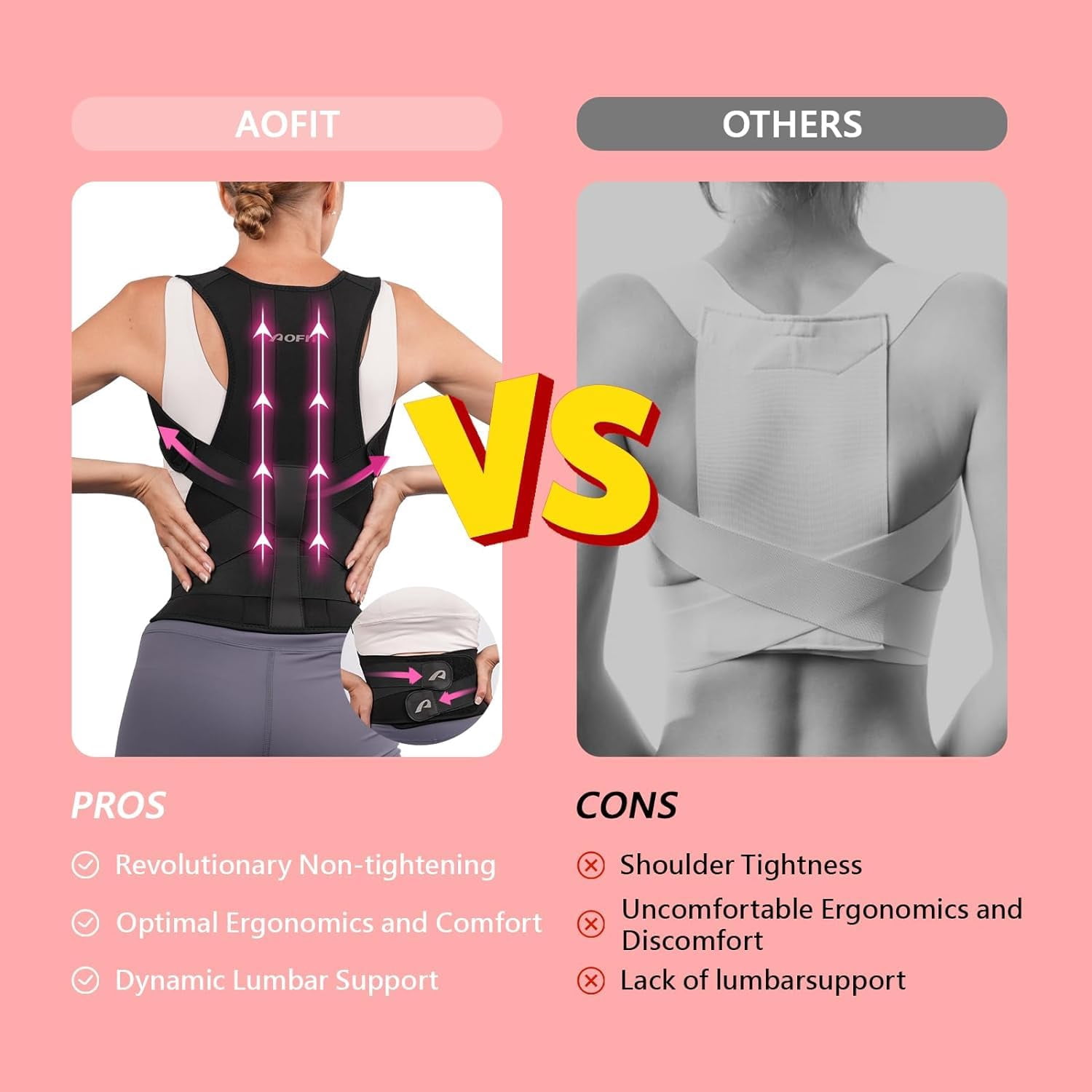 GKTG Back Brace Posture Corrector for Men & Women: Shoulder Straightener Adjustable Full Back Support Pain Relief