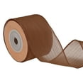 thumbnail image 1 of Cinta de Organza con Alambre Uxcell, 1-1/2 Pulgadas x 10 Yardas, Cinta Metálica Marrón para Manualidades, 1 of 7