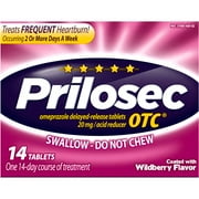 Prilosec Over the Counter Acid Reducer, Wildberry, Chewables, 14 CT (Pack of 6)