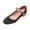 Black, variant on Girls Sparkly Dress Shoes Mary Jane Low Heel Shoes Prom Wedding Glitter Princess Shoes with Crystal & Pearl Ankle Strap