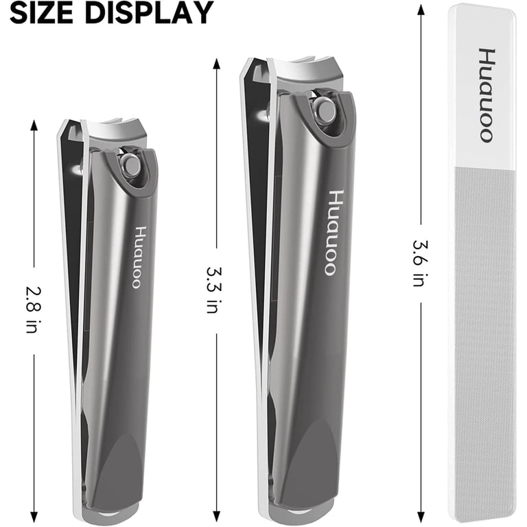 Huauoo 3-Piece Stainless Steel Nail Clipper Set photo 4