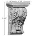 thumbnail image 2 of Ekena Millwork 5 1/4"W x 3 1/4"D x 8 3/8"H Edinburgh Corbel, 2 of 5