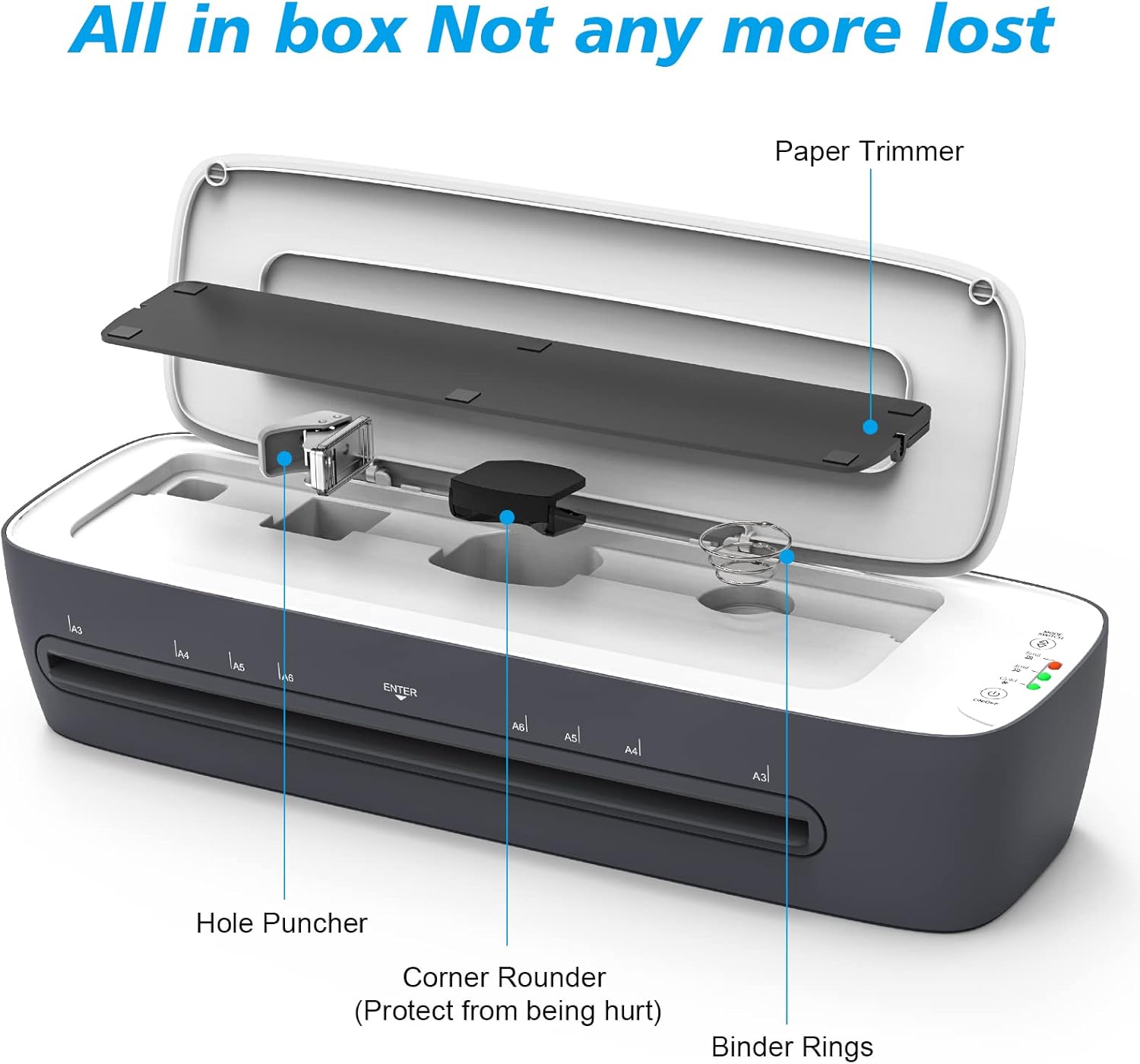 Laminator 13" Hot Press Laminator with Laminating Sheet, 9-in-1 Desk Laminator, 60-second Preheat