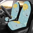 thumbnail image 2 of ABPHQTO Juego de 2 fundas para asientos de coche, piñas enteras y rodajas de piña, Protector Universal para asientos delanteros de coche, apto para coche, SUV sedán, camión, 2 of 3