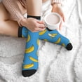 thumbnail image 5 of Banana Socks Blue Banana Socks Athletic Sport Novelty Crew Socks for Men Women, Cute Casual Crazy Dress Socks Birthday Gift Blue, 5 of 8