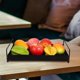 thumbnail image 3 of Metal Serving Tray Rectangular Food Fruit Snacks Serving Tray with Side Handles, 3 of 4