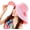 C1-f-pink, variant on Women's Folable Floppy Hat,Wide Brim Sun Protection Straw Hat, Summer UV Protection Beach Cap