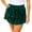 Green, variant on BLVB Women Summer Velvet Skorts Cute High Waist Fashion Shorts for Night out Club Party with Pearl