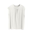 thumbnail image 3 of Asxite Womens Pajamas Casual Loose Breathable Sleeveless Crew Neck Solid Sleep Shirt, 3 of 6