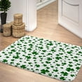 thumbnail image 2 of St. Patrick's Day Bathroom Rug Mat, Green St. Patrick’s Day Clover Shamrock Leaves Irish Spring Festival Holiday Bathroom Rugs Set, Fabric Extra Soft and Absorbent Bath Rugs(17"X29"), 2 of 3