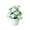 White, variant on 12 Headed Chrysanthemum Potted Green Floral Arrangement for Home Centerpiece Decoration