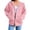 Pink, variant on Hoodie for Women Oversized Zip Up Cozy Hooded Sweatshirt Fleece Drawstring Pullover Sweatshirt Jacket with Pockets Beige S-6XL
