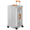 Silver & Orange, variant on SUMMIT LIVING 30 Inch Checked Trunk Luggage, Lightweight Zipperless PC Hardshell Suitcase with Aluminum Frame, TSA Locks, Spinner Wheels, USB Charging, Silver & Orange