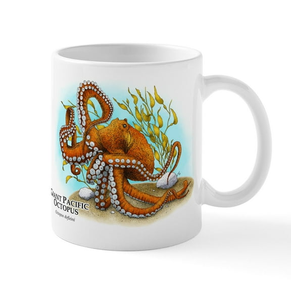 CafePress - Giant Pacific Octopus Mug - 11 oz Ceramic Mug - Novelty Coffee Tea Cup