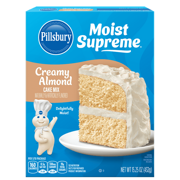Pillsbury Moist Supreme Creamy Almond Cake Mix, 15.25 oz
