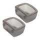 thumbnail image 5 of Cuencos para perros, plato alimentador de agua sin fugas, multiusos, portador lento, 2 piezas Gris, 5 of 8