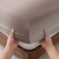 thumbnail image 3 of Twin Sze Fitted Sheet Set - Brown Ombre 2 Piece Bedding Sets 16" Deep Pocket Fitted Sheet with 1 Pillowcase, Farmhouse Brown Gradient Modern Art Brushed Microfiber Hotel Luxury Bed Sheets, 3 of 9