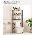 thumbnail image 6 of HOOBRO 3-Tier Over The Toilet Storage Freestanding Above Toilet Shelf Space Saving Rustic Brown and Black BF63TS01, 6 of 6