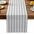 thumbnail image 2 of Burlap Table Runner 70 Inches Long,Grey Stripes White Striped Non-Slip Kitchen Table Runners for Dining Room Everyday Use Party Table Decorations Modern Geometric Art, 2 of 9