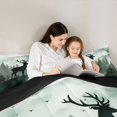 thumbnail image 4 of Manfei Woodland Stag Twin Comforter Sets,Foggy Pine Hills Bedding Set,Green,Black Reversible,2-Piece,1 Comforter and 1 Pillowcase, 4 of 7