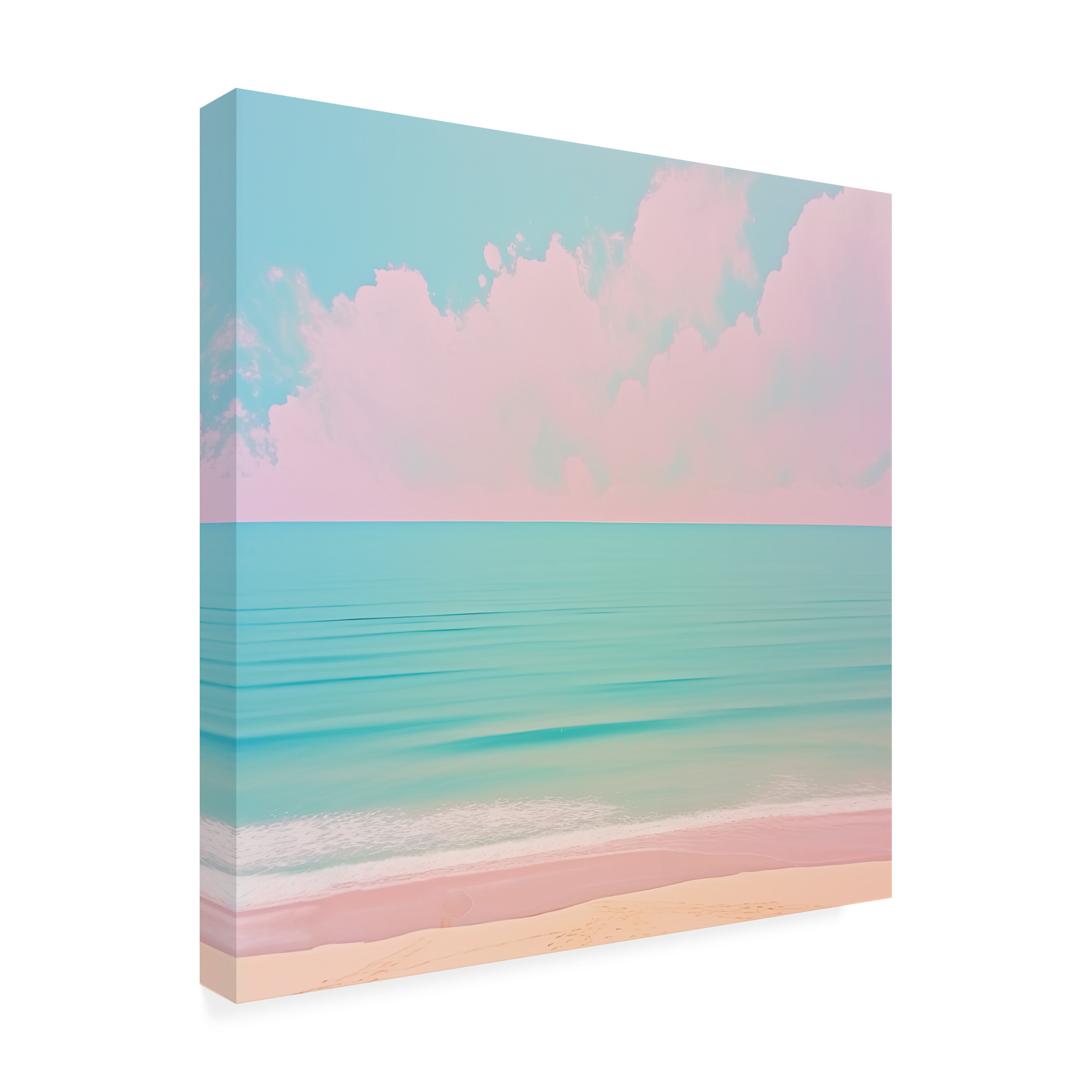 Canvas Wall Art - Sasha 'Pinquoise' Wall Art for Living Room, Bedroom, or Office DÃ©cor by Trademark Fine Art - 24 x 24 Inches
