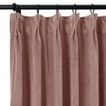 thumbnail image 3 of TWOPAGES Velvet Room Darkening Pinch Pleat Curtain for Bedroom Living Room, 1 Panel, 52"x84", Coral, 3 of 6