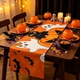 thumbnail image 4 of Yeciiwht Halloween Table Runner 13x72 in, Pumpkin Ghost Table-Runners Linen Breathable Fabric Table Runners for Fall Party Dining Table Holiday Decor, 4 of 6