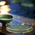 thumbnail image 5 of Gold Vanity Serving Tray Perfume Organizer Storage Platter Metal Handles Tealight Holder For Ornate Bathroom Dresser Countertop Wedding Gift dark green, 5 of 8