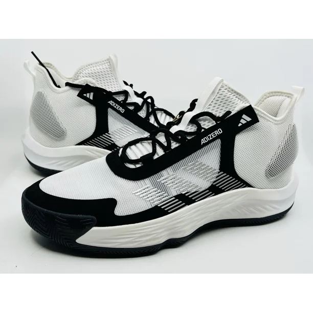 Adi-das IE9322 Adizero Select Team Mens Size 12 Bball Sneakers White Black