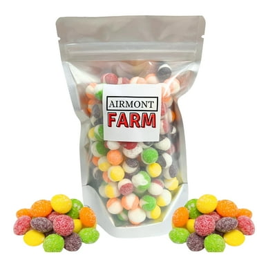 Freeze-Dried Candy Sour Skittles 5oz Rainbow Candy - Deliciously Crunchy, Intense Flavor, Lightweight Snack - Resealable Bag