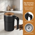 thumbnail image 3 of Automatic Magnetic Stirring Coffee Mug with Temperature Display, Rechargeable Stirring Mugs, Multifunctional Spin Mug Birthday Gift for Home Office Kitchen Travel Birthday Gift (Black), 3 of 6