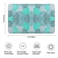 thumbnail image 3 of Turquoise Floral and Petal Pattern Bathroom Rugs Mat,Non Slip Microfiber Bathroom Rug,Rubber Backing,Soft Bathroom Mats for Bathroom Floor,Tub and Shower,17x27in(43x68cm), 3 of 5
