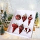 thumbnail image 4 of xihome Juego de 6 adornos navideños de bolas con acabado chapado y detalles pintados a mano en formas variadas para decorar el rbol de Navidad., 4 of 6