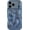 Blue, variant on Water Ripple Wave Meteorite Bubble Pattern Chrome Plating Soft Compatible with iPhone Case (Silver,iPhone 17)