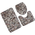 thumbnail image 2 of Juego de alfombras de baño con estampado de piedra 3D, alfombrillas de baño antideslizantes, alfombrillas decorativas para asiento de inodoro, alfombra 3 piezas Eigraketly JJ25267-09, 2 of 5