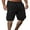Black, variant on Inevnen Men's Capri Pant Twill Elastic Below Knee Cargo Shorts with 7 Pockets 3/4 Capri Long Shorts