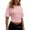 Beige, variant on Women's Crew Neck Short Sleeve Ruched Crop Top Midnight Tone Solid Casual Fashion Top for Daily Wear Summer Vacation Beach Mint Green XL