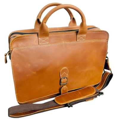 casual canvas leather backpack 25L Traveler Canvas Backpack Tan