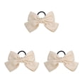 thumbnail image 2 of Bandeau Grand pour Cheveux, Pince à Ressort, Nœud Réglable, Multicolore, Sans Accroc, Porte-Queue, Épingles à Cheveux, Chouchous pour Filles, Beige, 3Ensemble, 2 of 6