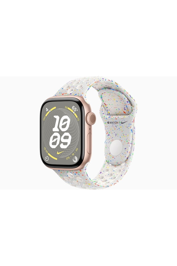Restored Apple Watch Series 10 GPS + Cellular 46MM Rose Gold Aluminium Case with Pure Platinum Nike Sport Band (Refurbished)