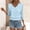 Light blue, variant on Pxiakgy Eyelet Tops for Women Summer V Neck 3/4 Length Sleeve Shirts Fashion Smocked Waist Crop Tops Casual Plain T Shirts 2025 Eyelet V Neck T Shirts Fashion Crop Tops Casual Top Beige L